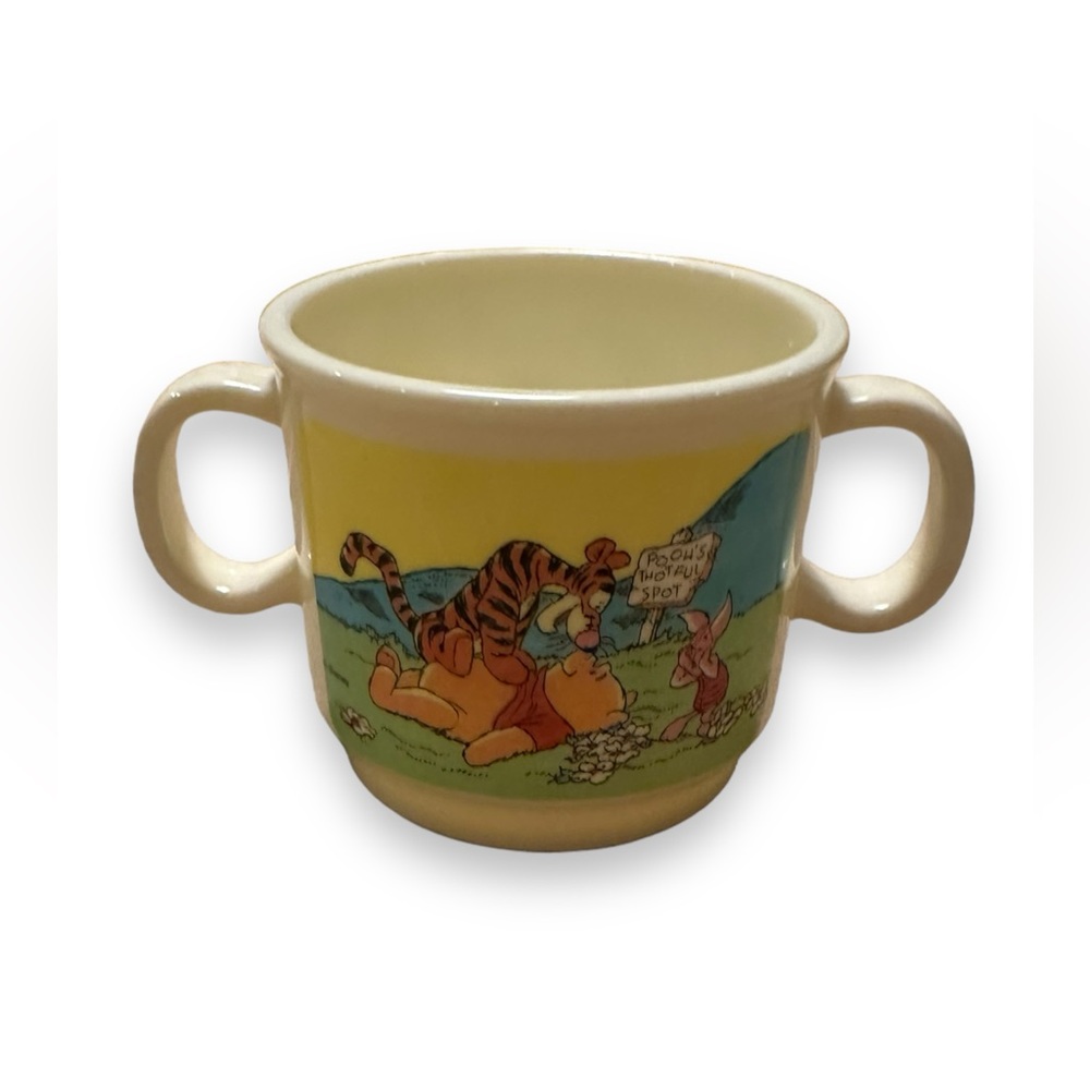 Vintage 90s Disney Winnie the Pooh Cup Kids Dining Pooh Tigger Eeyore Piglet